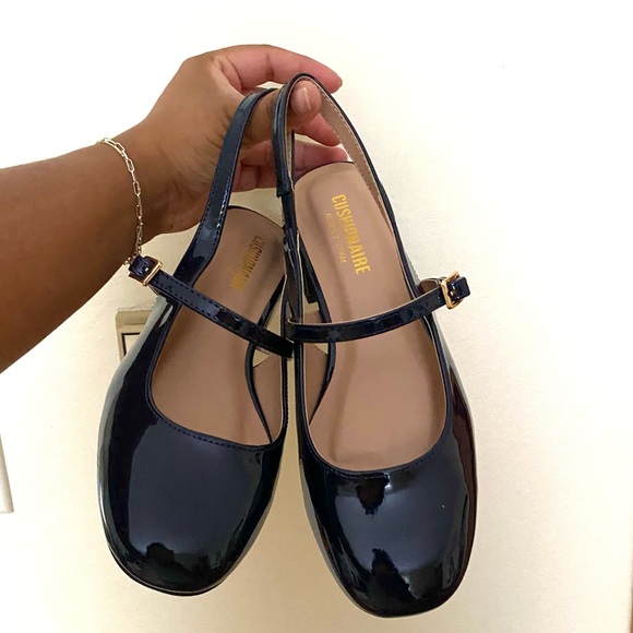 NEW Navy Mary Jane Slingback Heels - Picture 2 of 8